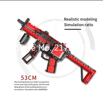 Nueva Técnica Militar de la Serie El Subfusil MP5 Modelo de Construcción de Bloques Clásico MOC-29369 Juguetes educativos para Niños