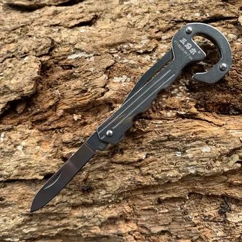 Sanrenmu 4118 Mini Key Cuchillo Multi-funcional de Bolsillo Cuchillo Plegable de la EDC Clave de la Cadena/del Anillo de Acampar al aire libre de la Herramienta Abridor de botellas