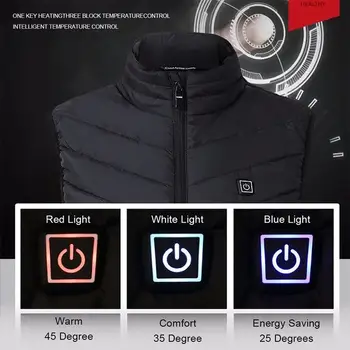 Los hombres del USB Climatizada Ves Hombres chaqueta de Invierno de Esquí Climatizada para Hombre de la Chaqueta al aire libre Senderismo Calentador