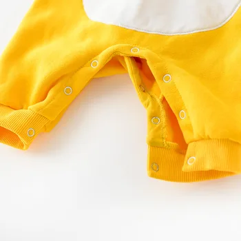 MILANCEL 2020 invierno nuevo bebé peleles forro de piel de bebé ropa de niños de plátano sudaderas con capucha traje