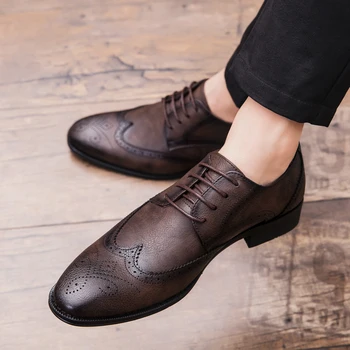 Los Hombres de la moda de los Zapatos de Cuero italiano Diseñador Zapatos de Vestir Formal Clásico Habitual Zapatos para hombres Calzado Negocio de la Boda zapatos de k4