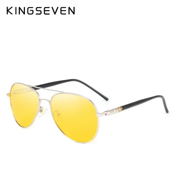 Kingseven 2017 de los Hombres Gafas de sol Gafas de Visión Nocturna HD Polarizador gafas de Sol de los Hombres de Conducción Gafas Varones Mujeres Accesorios