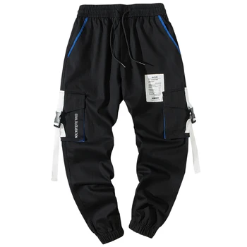 2020 Otoño Harajuku Para Hombre Pantalones De Carrito De Los Hombres De La Cadera De La Cadera Harén Streetwear Sweatpant Pantalones De Harén Pantalones
