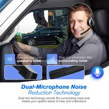 Mpow NUEVOS Auriculares Bluetooth de Cristal Claro de Auriculares Inalámbricos Con dos Micrófonos con Cancelación de Ruido Para Call Center&Camionero