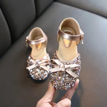 JAYCOSIN de las Niñas de Cuero Zapatos de Mary Jane Sandalias Glitter 2020 Verano de Cristal Bowtie Princesa Zapatos Sandalias Nuevas de Star Baby Sho