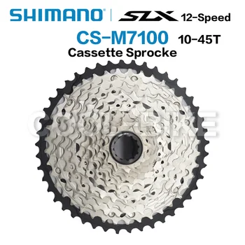 SHIMANO DEORE SLX CS M7100 Cassette Sprocke M7100 Rl de Cv Bicicleta de Montaña MTB 12-Velocidad de 10-51T 10-45T SLX Cassette de Piñones