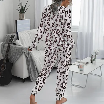 Herbst Invierno Loungewear Frauen Conjunto de Pijama de Tie-dye Hause Tragen Salón-Conjunto de ropa de hogar Frauen Langarm Salón Tragen nachtwäsche2021