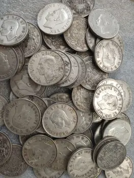 Canadiense de 50 Cent-punto de Moneda de Plata George Vi Pesa 11.5 Gramos de Edad Real de la Plata Original de Monedas de Colección de Monedas de 1 pcs